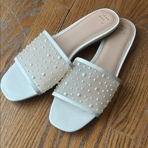 a new day White Pearl-Stud Slide Sandals - Women's (item13)